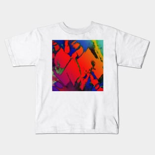 Colliding panels red Kids T-Shirt